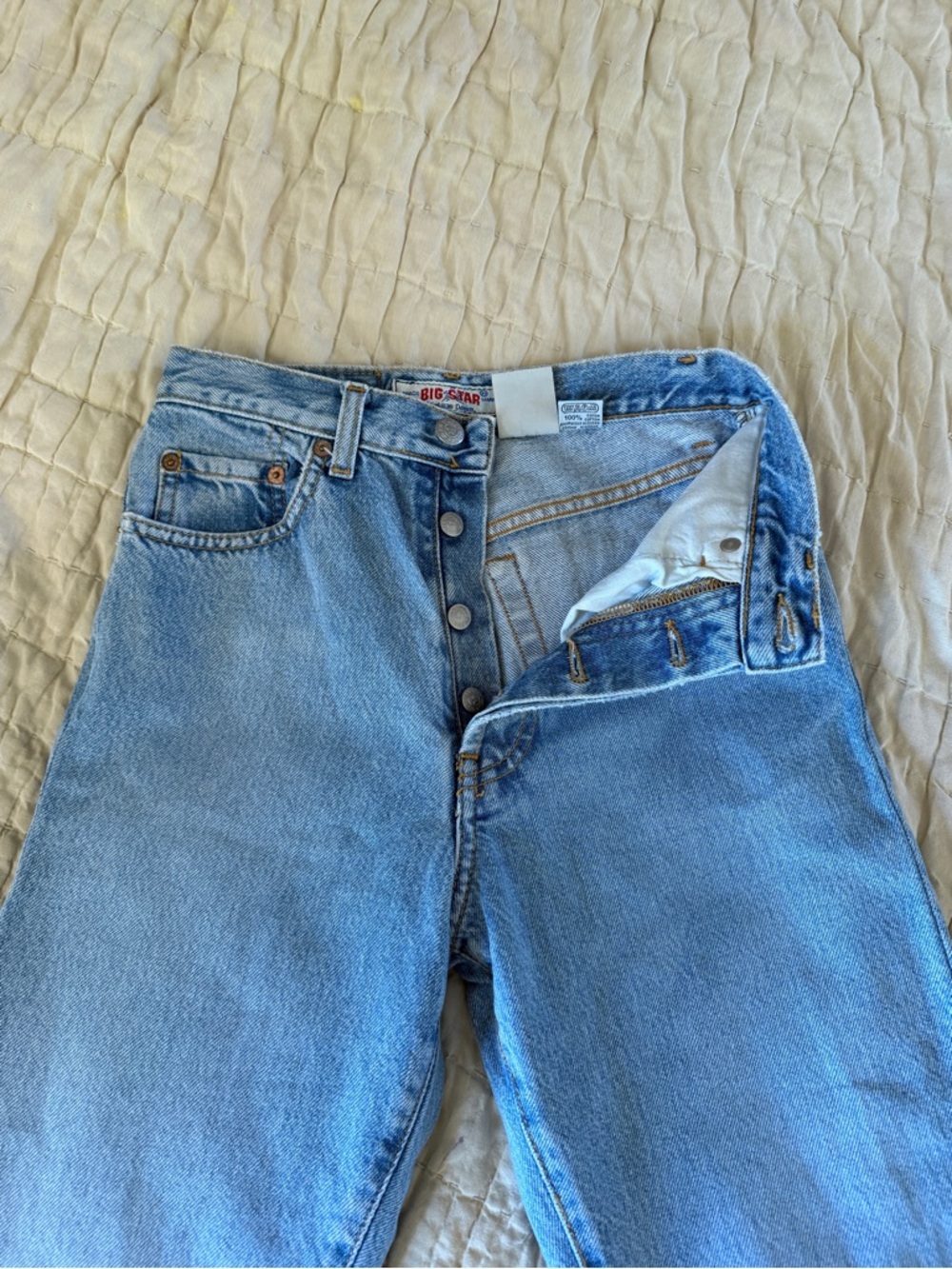 Big Star Women's Straight-Leg Jeans - Light Blue - Picture 5 of 12